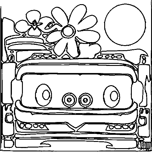 A fire truck with a ladder Coloring Page