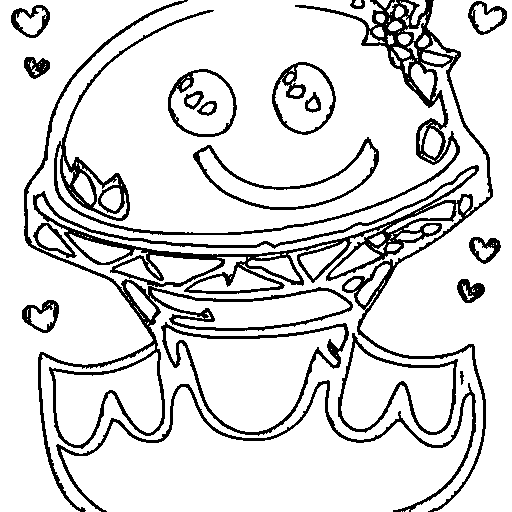 Alien in a UFO Coloring Page