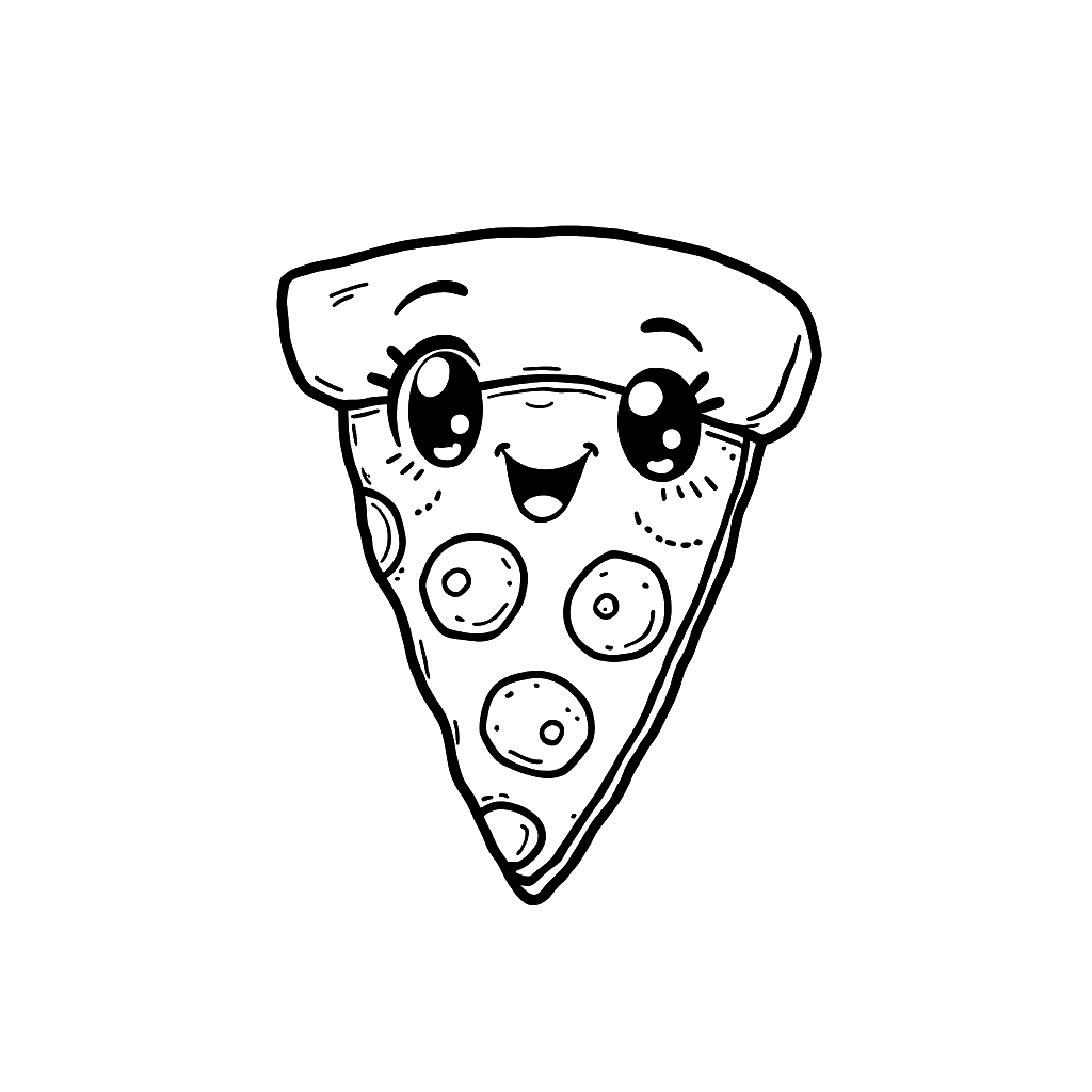 Pizza Coloring Page