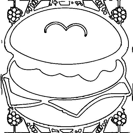 Happy Burger Coloring Page