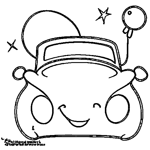 A convertible car Coloring Page