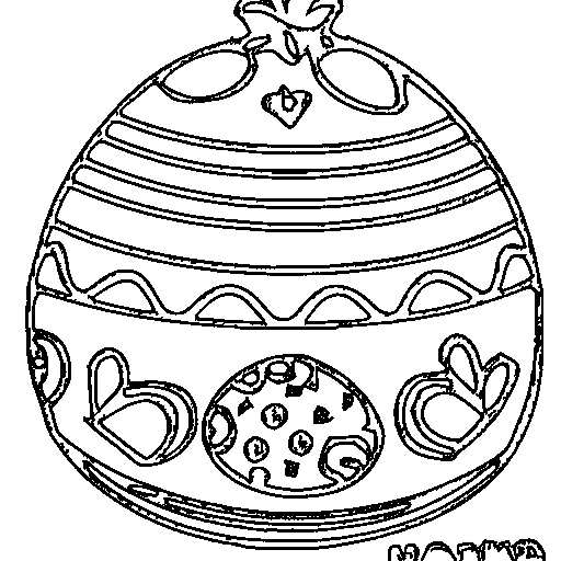 A decorated easter egg Coloring Page