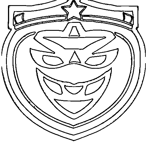 A superhero with a shield Coloring Page