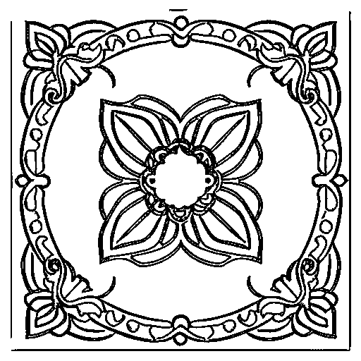 Flower by Number Coloring Page