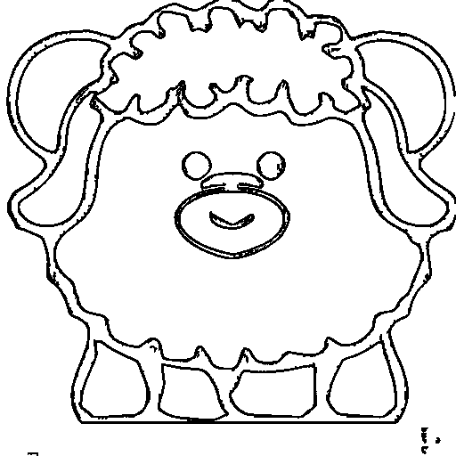 A fluffy sheep Coloring Page