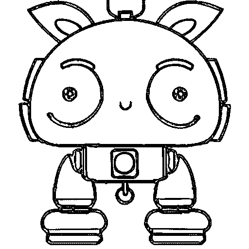 A tiny helper robot Coloring Page
