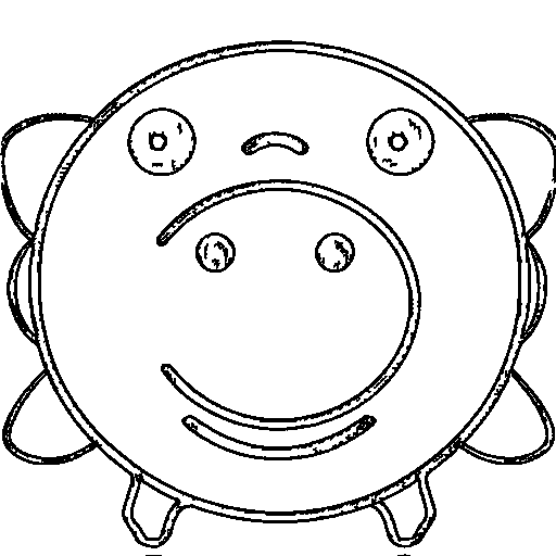 A round ladybug Coloring Page