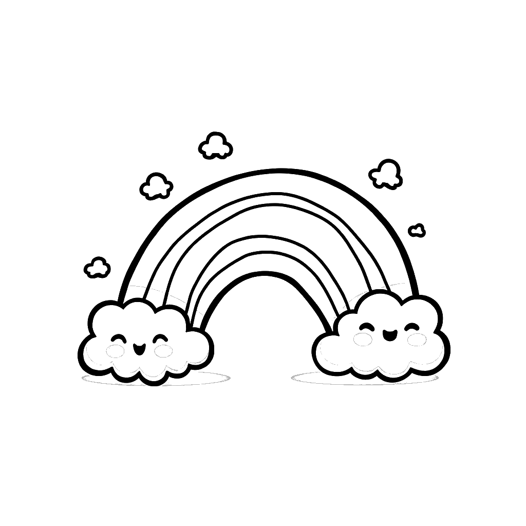 Rainbow Coloring Page