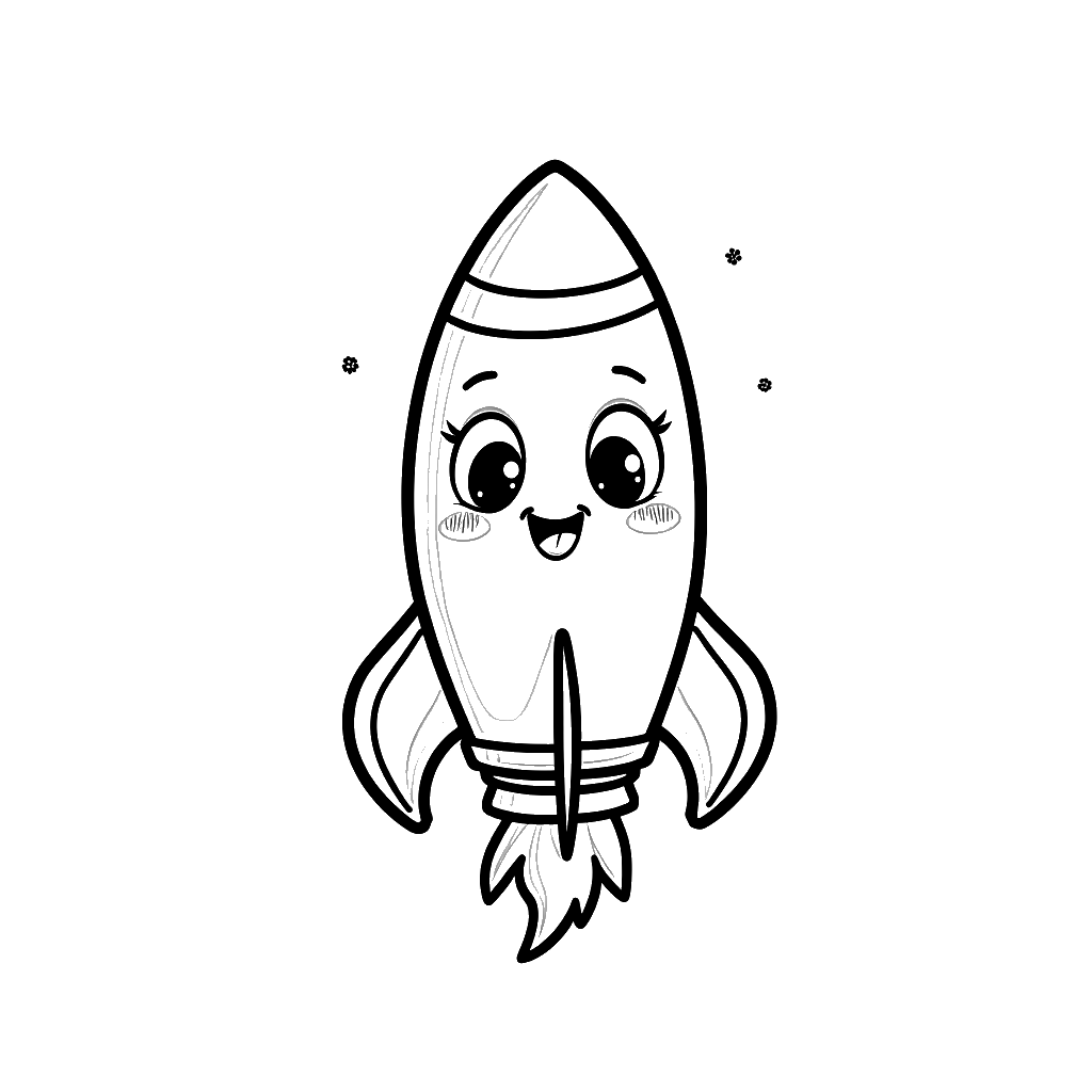 Rocket Coloring Page