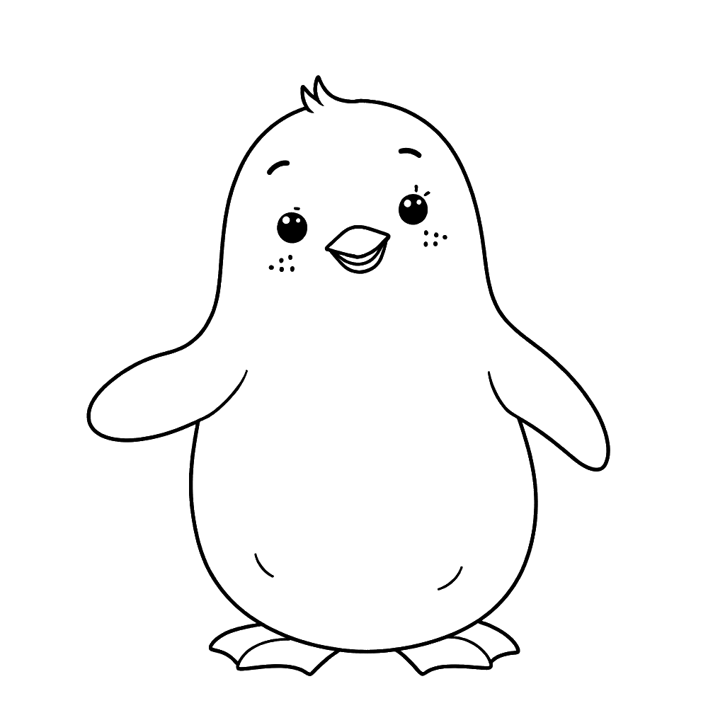 Penguin Coloring Page
