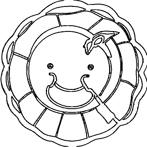 A rainbow umbrella Coloring Page