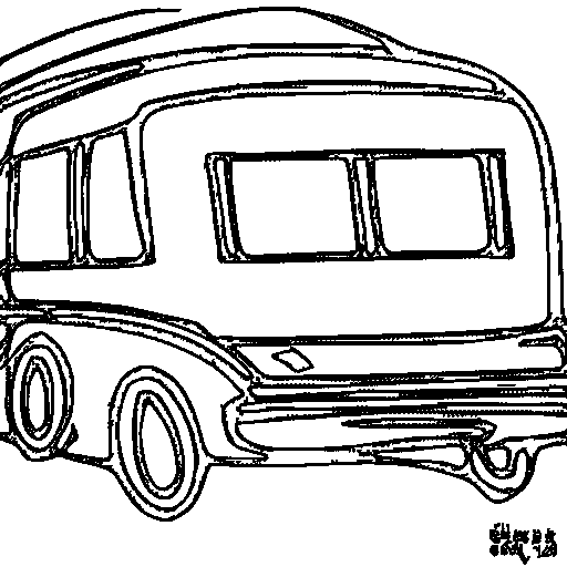 A bus with a smile Coloring Page