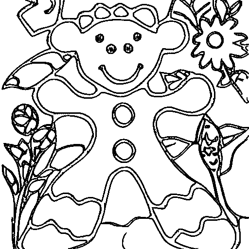 A gingerbread man Coloring Page