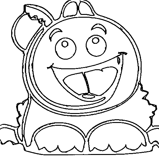 A silly one-eyed monster Coloring Page