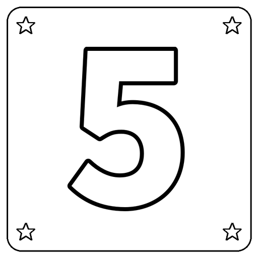 Number 5 Coloring Page