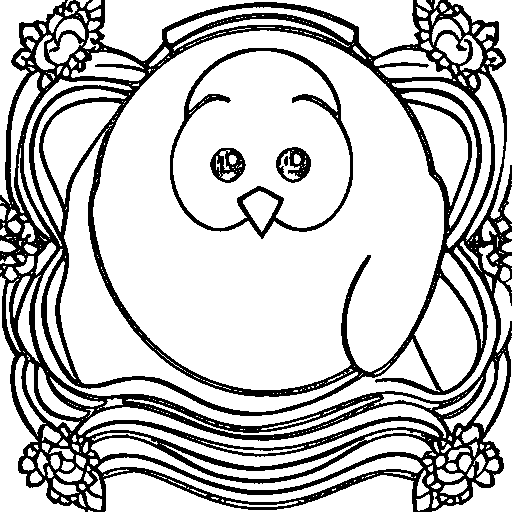 A chick in an eggshell Coloring Page
