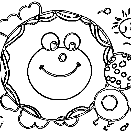 A row of planets Coloring Page