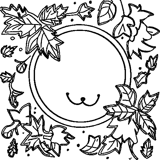 A tree with falling leaves in autumn Coloring Page